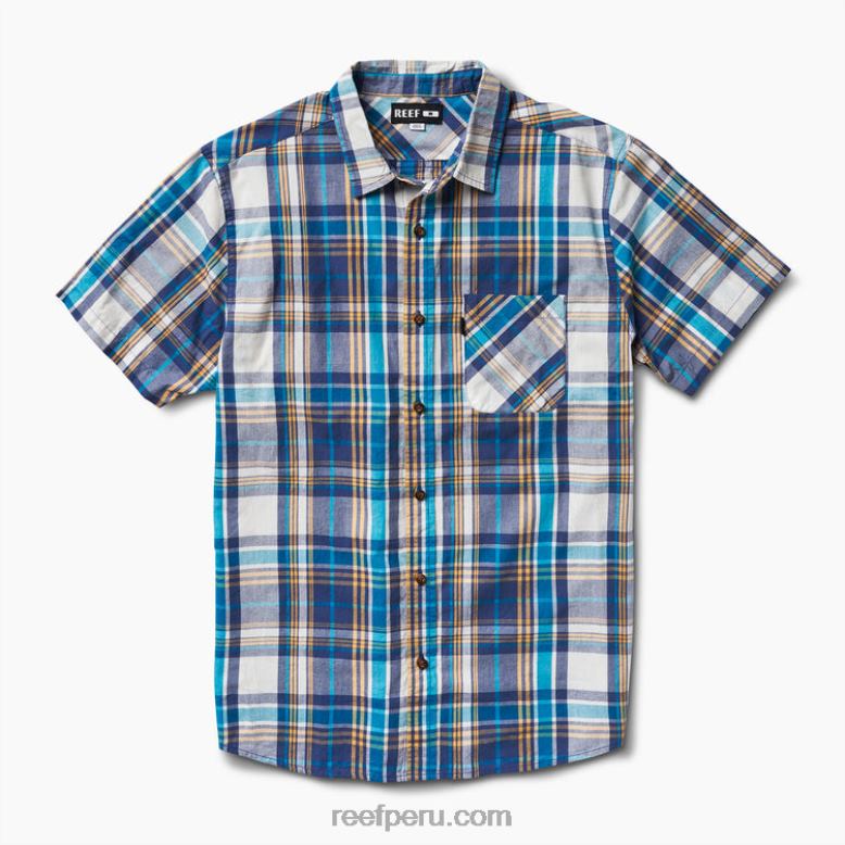 camisa de manga corta pardy azul índigo 0RZL2648 hombres Reef - Image 3