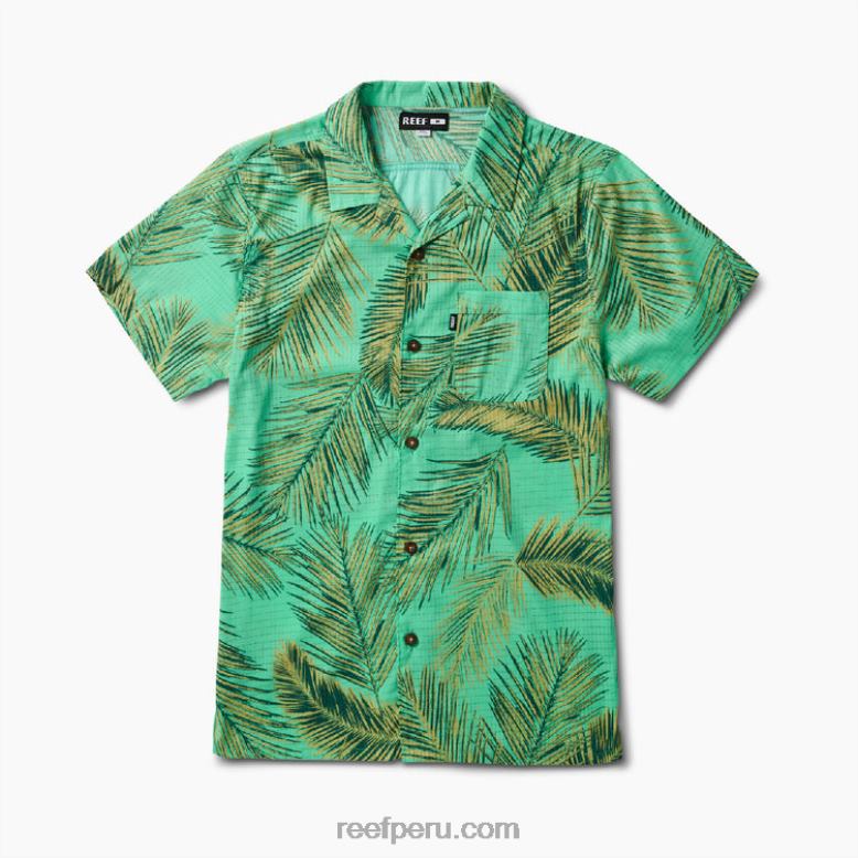 camisa de manga corta peters verde electrico 0RZL2668 hombres Reef - Image 3