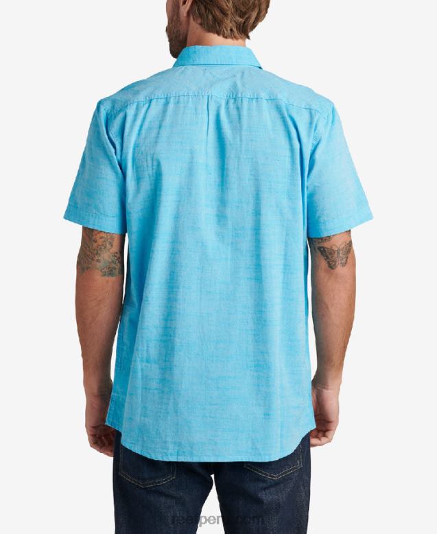 camisa de manga corta winfred azul claro de las estrellas 0RZL2643 hombres Reef - Image 2