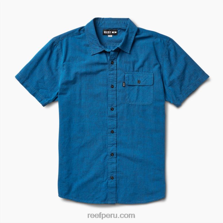 camisa de manga corta winfred azul francés 0RZL2653 hombres Reef - Image 3