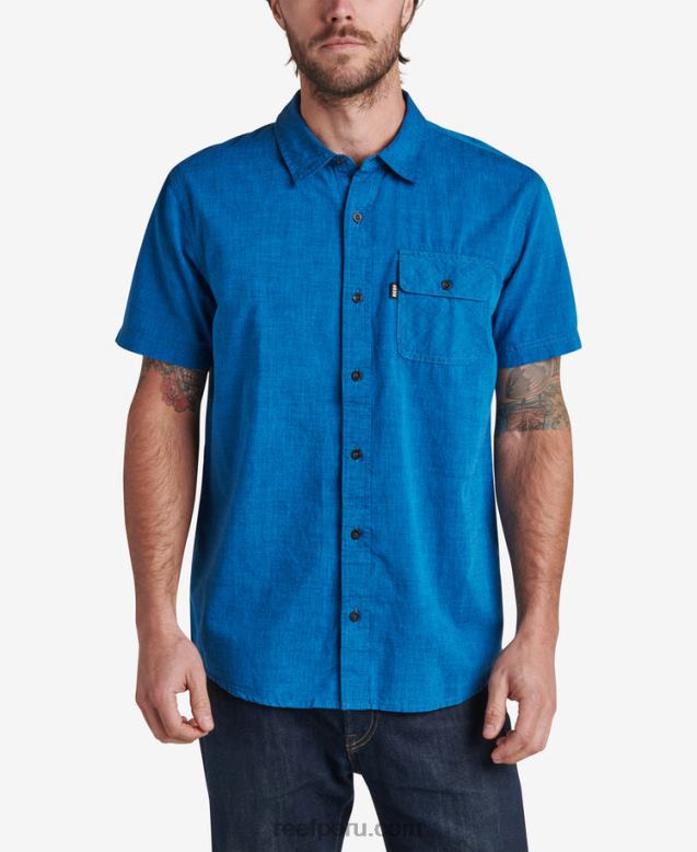 camisa de manga corta winfred azul francés 0RZL2653 hombres Reef - Image 1