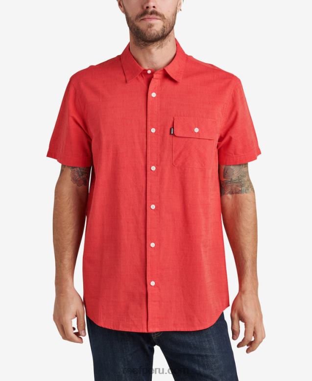 camisa de manga corta winfred hibisco 0RZL2646 hombres Reef - Image 1