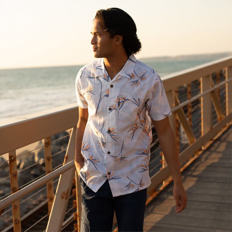 camisa farley manga corta blanco brillante 0RZL2647 hombres Reef - Image 2