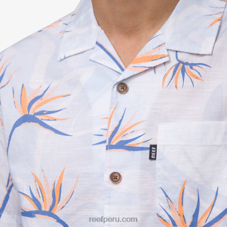 camisa farley manga corta blanco brillante 0RZL2647 hombres Reef - Image 4