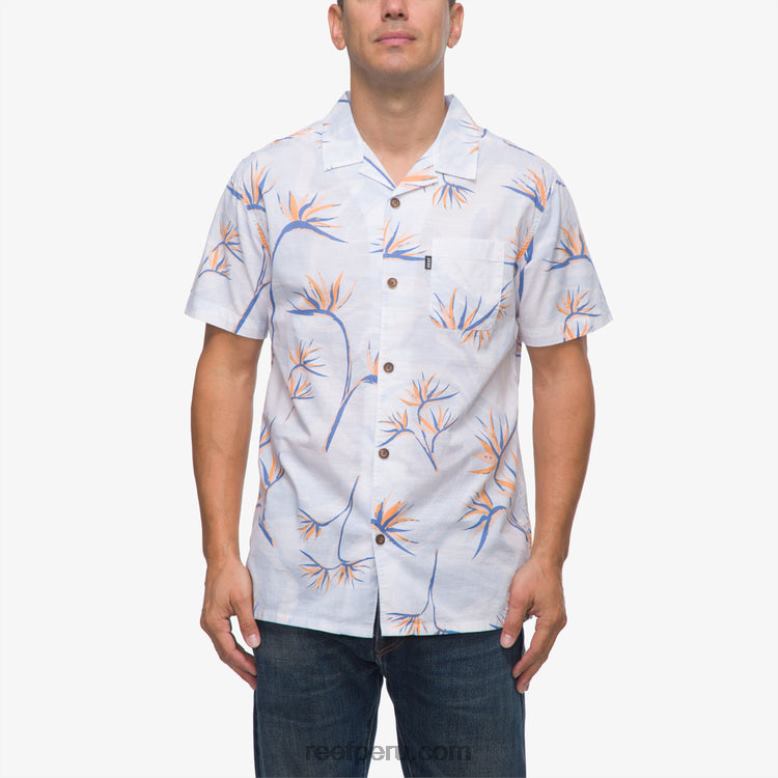 camisa farley manga corta blanco brillante 0RZL2647 hombres Reef - Image 1