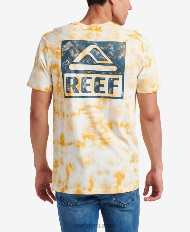 camiseta de manga corta con teñido anudado mineral 0RZL2579 hombres Reef - Image 2
