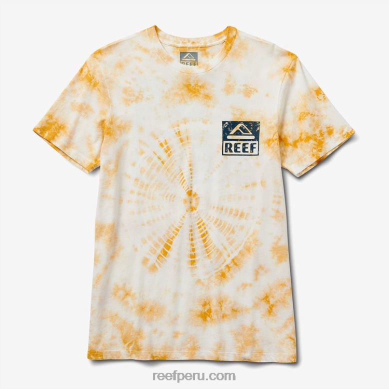 camiseta de manga corta con teñido anudado mineral 0RZL2579 hombres Reef - Image 3