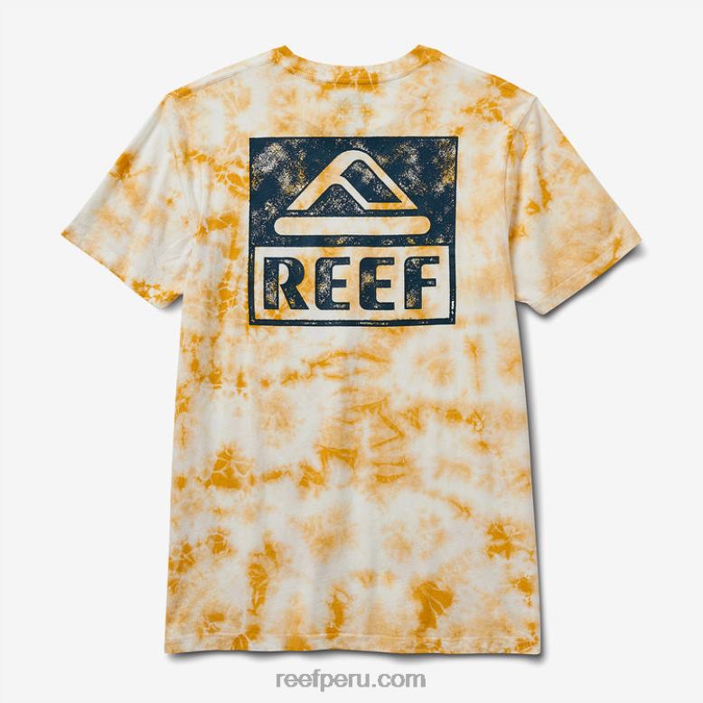camiseta de manga corta con teñido anudado mineral 0RZL2579 hombres Reef - Image 4