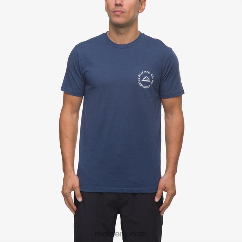 camiseta de manga corta de corte insignia azul 0RZL2556 hombres Reef - Image 3