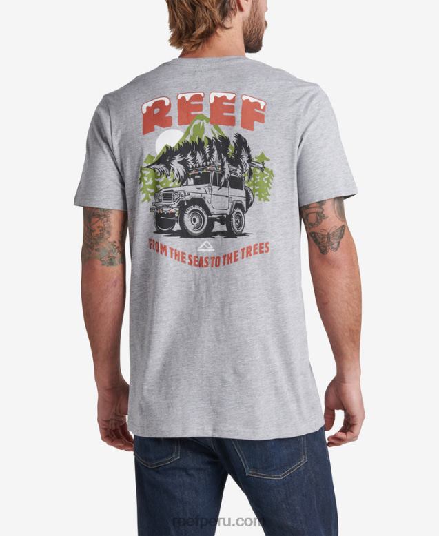 camiseta de manga corta de madera cuero gris 0RZL2587 hombres Reef - Image 1
