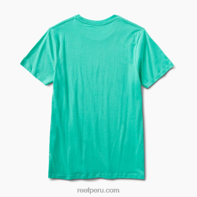camiseta de manga corta del conductor verde electrico 0RZL2583 hombres Reef - Image 4