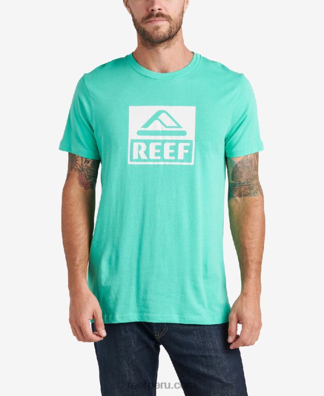 camiseta de manga corta del conductor verde electrico 0RZL2583 hombres Reef - Image 1