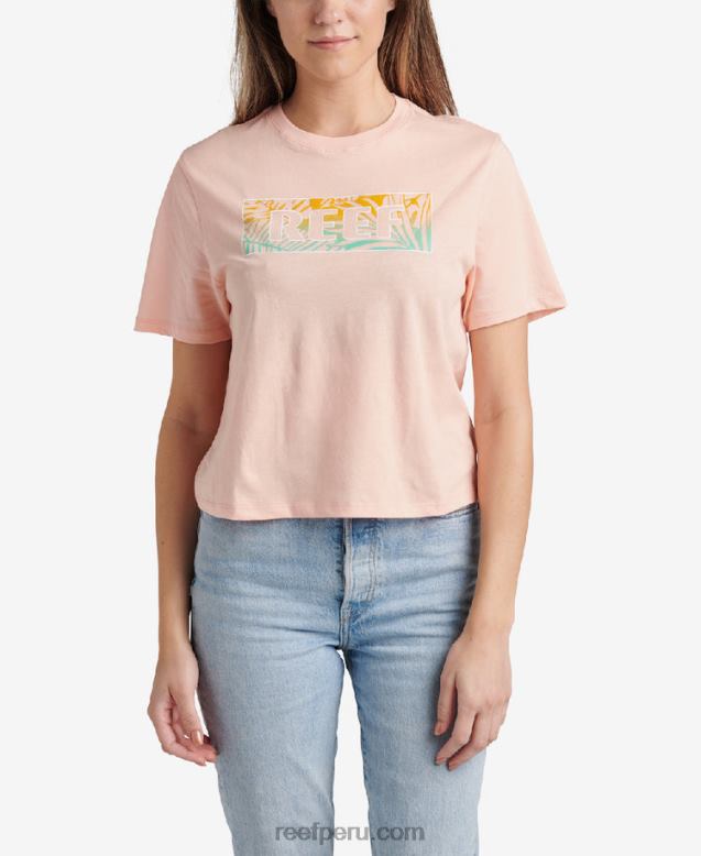 camiseta de manga corta sara tinte de corbata de melocotón 0RZL2285 mujer Reef - Image 1