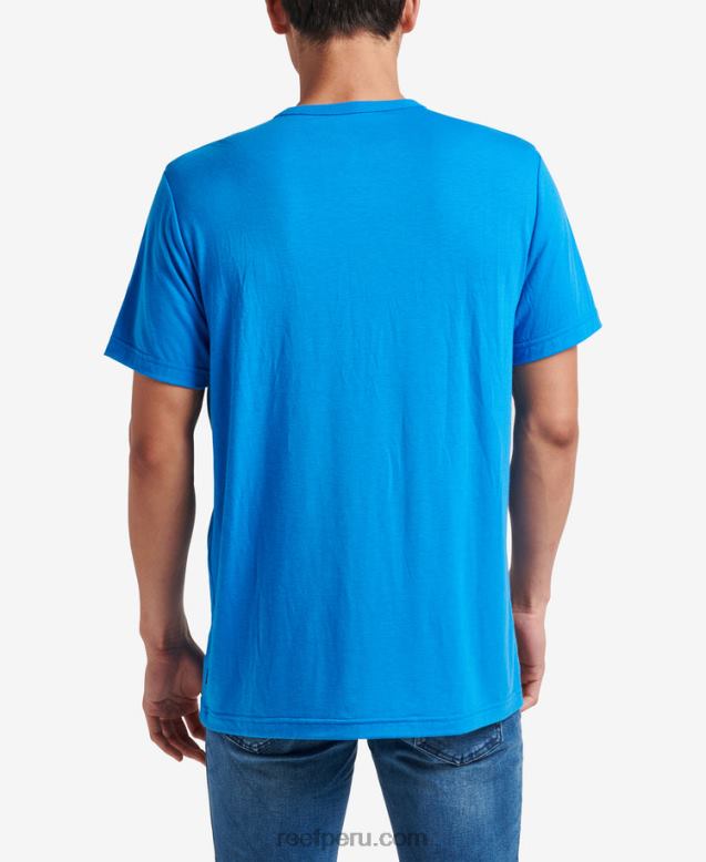 camiseta smith de punto con bolsillo y manga corta azul francés 0RZL2598 hombres Reef - Image 2