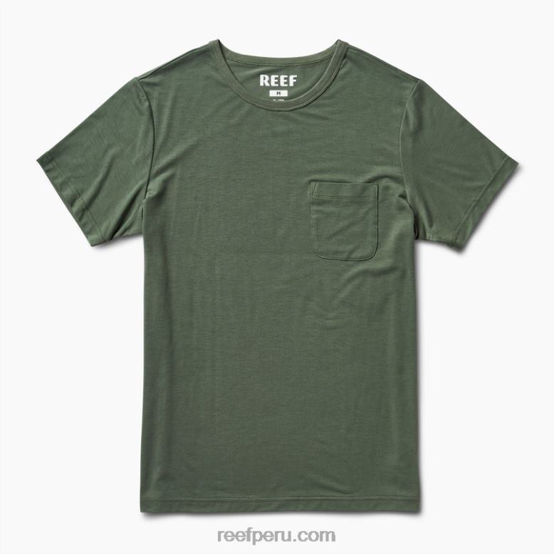 camiseta smith de punto con bolsillo y manga corta tomillo verde 0RZL2588 hombres Reef - Image 3