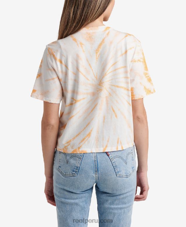 Di por favor camiseta corta de manga corta tinte de corbata de melocotón 0RZL2273 mujer Reef - Image 2