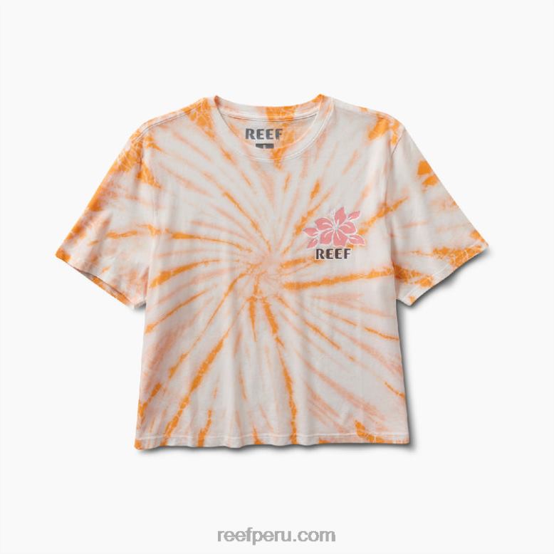 Di por favor camiseta corta de manga corta tinte de corbata de melocotón 0RZL2273 mujer Reef - Image 3