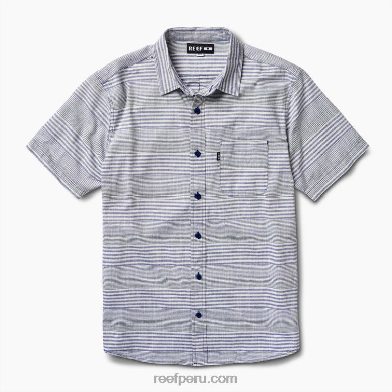 manny camisa de manga corta azul índigo 0RZL2638 hombres Reef - Image 3