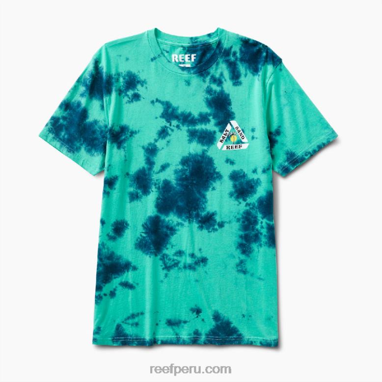 playera de manga corta con teñido anudado schmoe bloque azul icew 0RZL2627 hombres Reef - Image 4