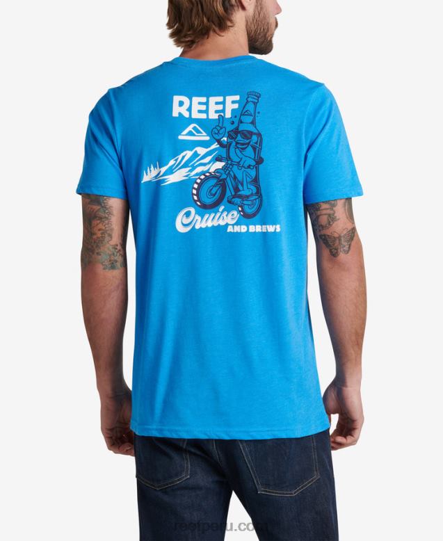 playera de manga corta crucero azul francés 0RZL2573 hombres Reef - Image 1
