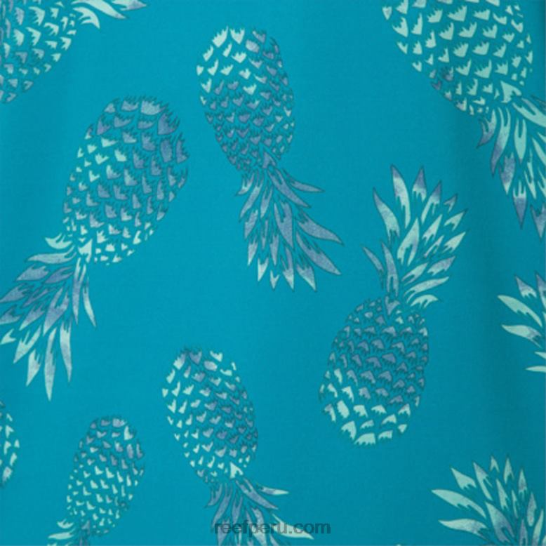 polo de manga corta con volante azulejo azul 0RZL2652 hombres Reef - Image 4