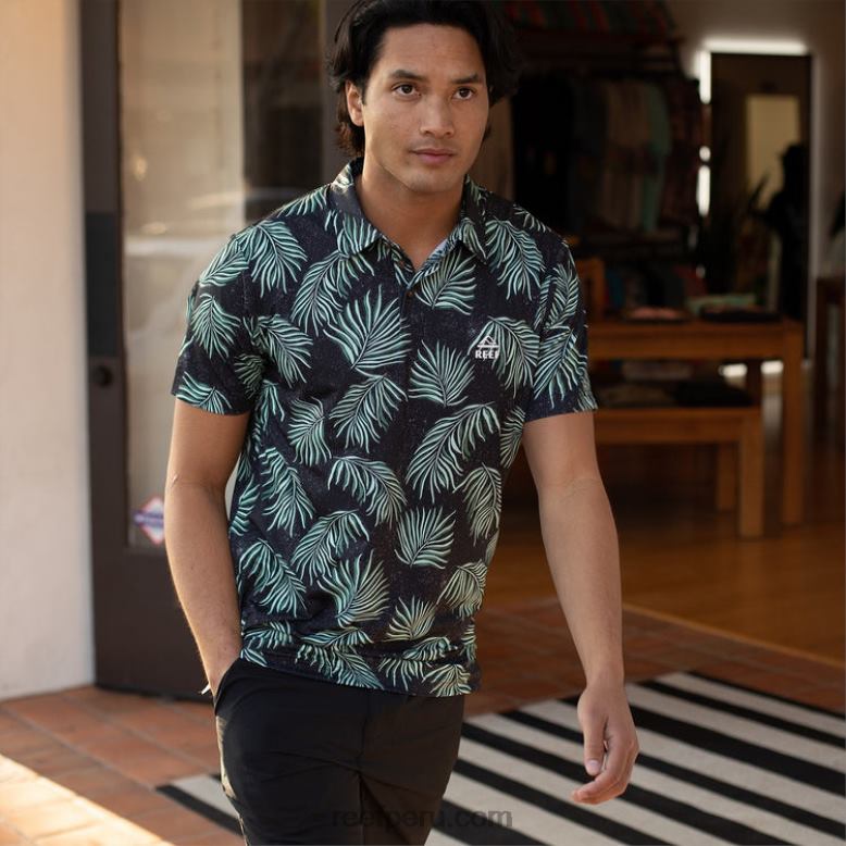 polo de manga corta con volante caviar 0RZL2655 hombres Reef - Image 2