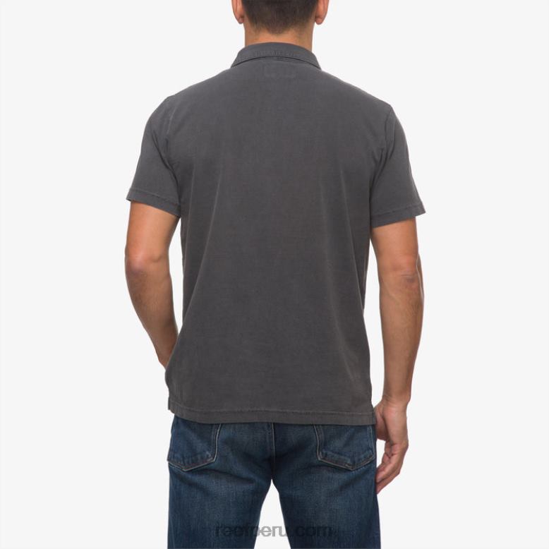 polo de manga corta walker negro pirata 0RZL2641 hombres Reef - Image 2