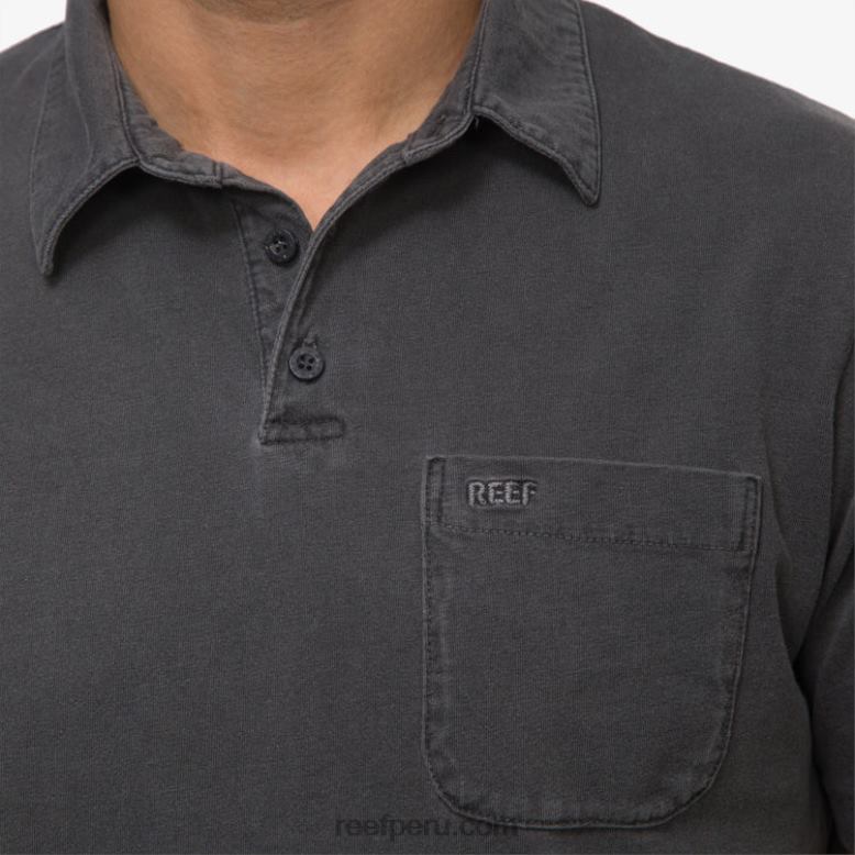 polo de manga corta walker negro pirata 0RZL2641 hombres Reef - Image 4