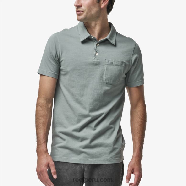 polo de manga corta walker verde chino 0RZL2637 hombres Reef - Image 1