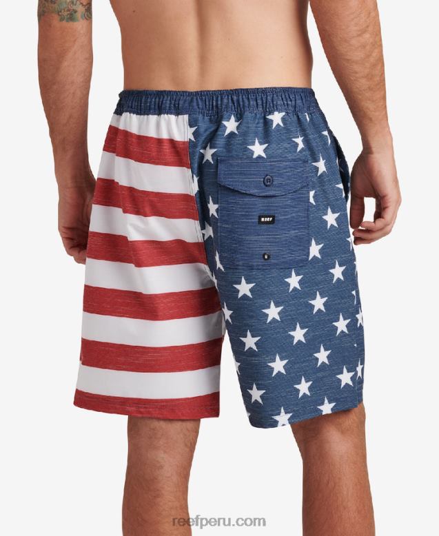 shorts de baño hancock 18" insignia azul 0RZL2680 hombres Reef - Image 2