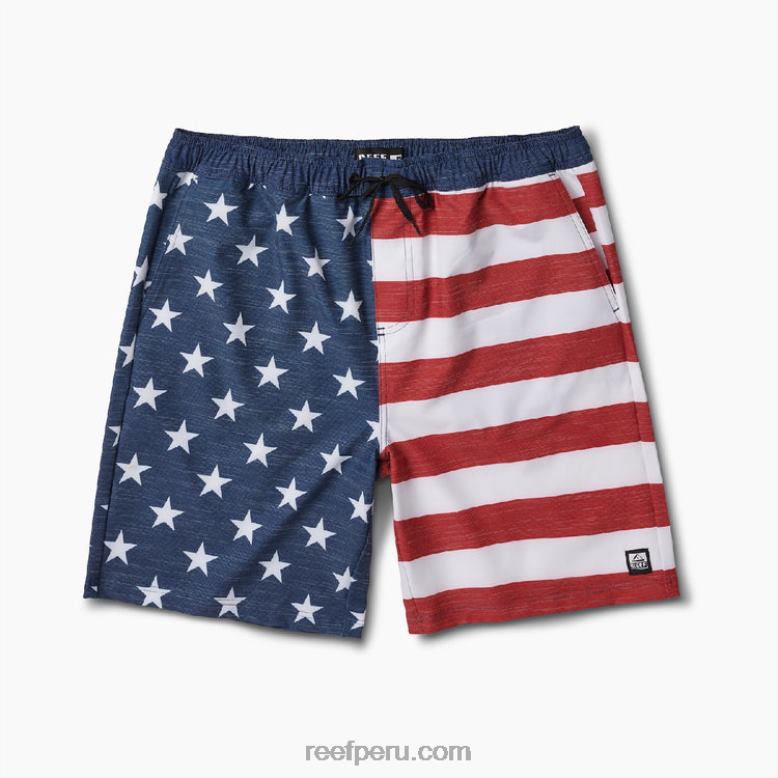 shorts de baño hancock 18" insignia azul 0RZL2680 hombres Reef - Image 3