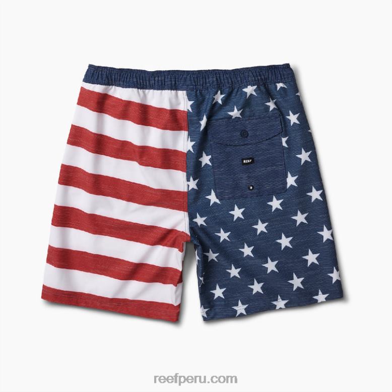 shorts de baño hancock 18" insignia azul 0RZL2680 hombres Reef - Image 4
