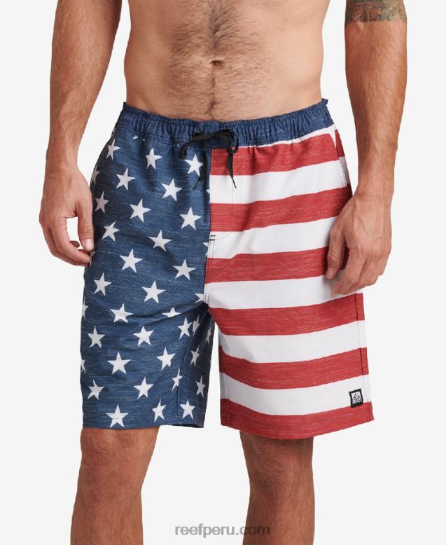 shorts de baño hancock 18" insignia azul 0RZL2680 hombres Reef - Image 1