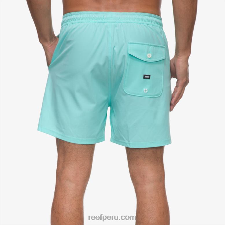 shorts de baño marzo cintura elástica 16" azul aruba 0RZL2689 hombres Reef - Image 2