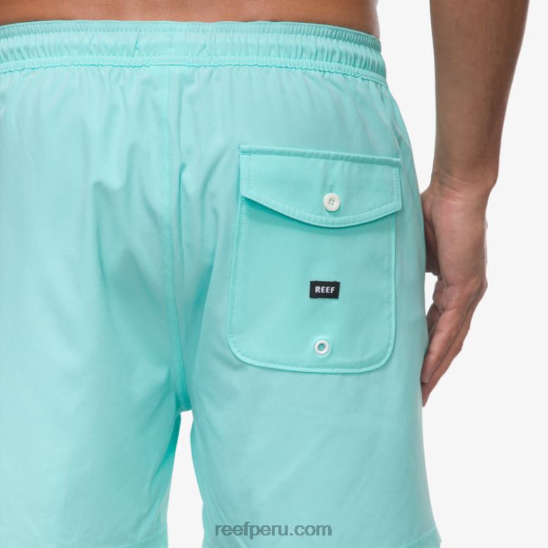 shorts de baño marzo cintura elástica 16" azul aruba 0RZL2689 hombres Reef - Image 4