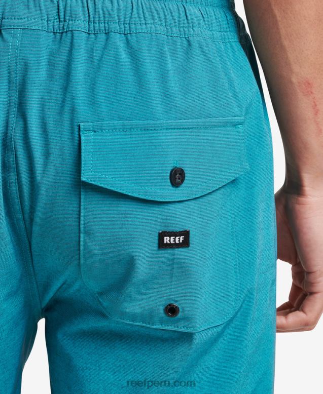 shorts de paseo con cintura elástica de 17" golfo de vizcaya 0RZL2699 hombres Reef - Image 6