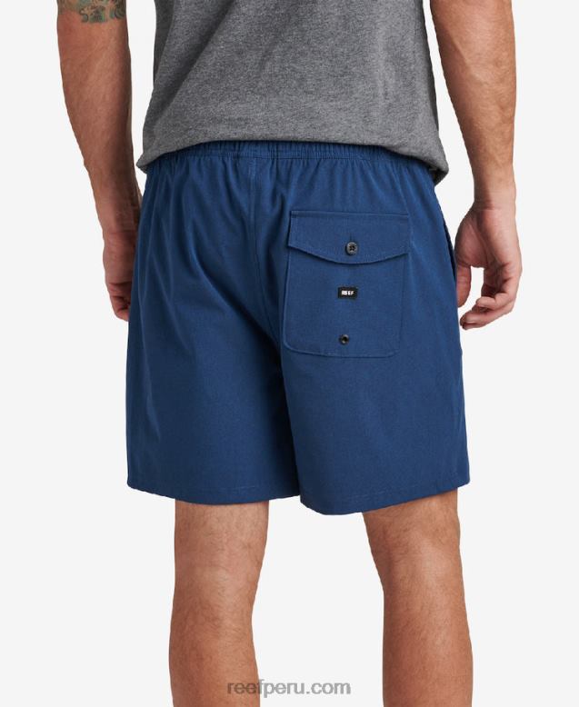 shorts de paseo con cintura elástica de 17" insignias azules 0RZL2669 hombres Reef - Image 2