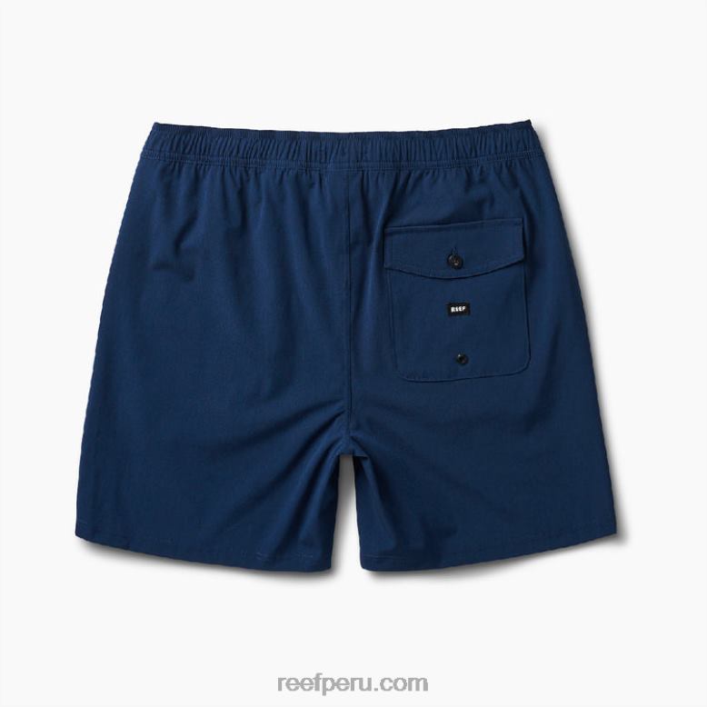 shorts de paseo con cintura elástica de 17" insignias azules 0RZL2669 hombres Reef - Image 4