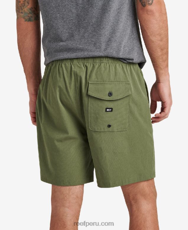 shorts de paseo con cintura elástica de 17" olivino 0RZL2714 hombres Reef - Image 2