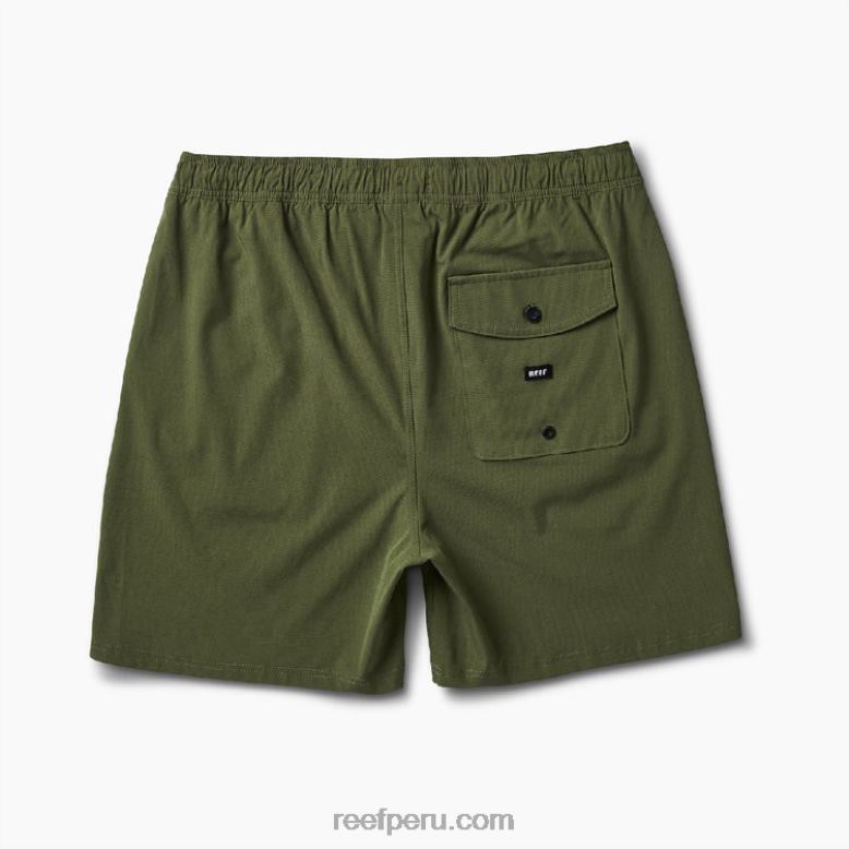 shorts de paseo con cintura elástica de 17" olivino 0RZL2714 hombres Reef - Image 4