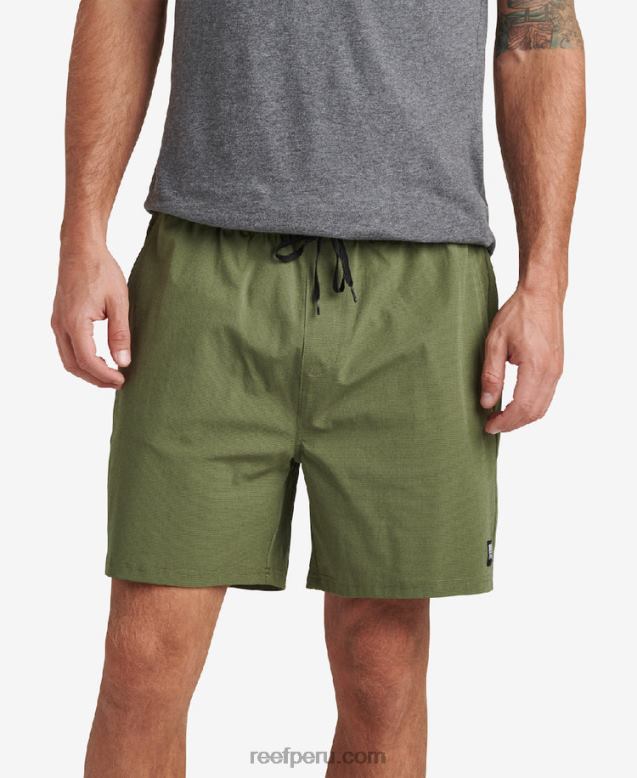 shorts de paseo con cintura elástica de 17" olivino 0RZL2714 hombres Reef - Image 1