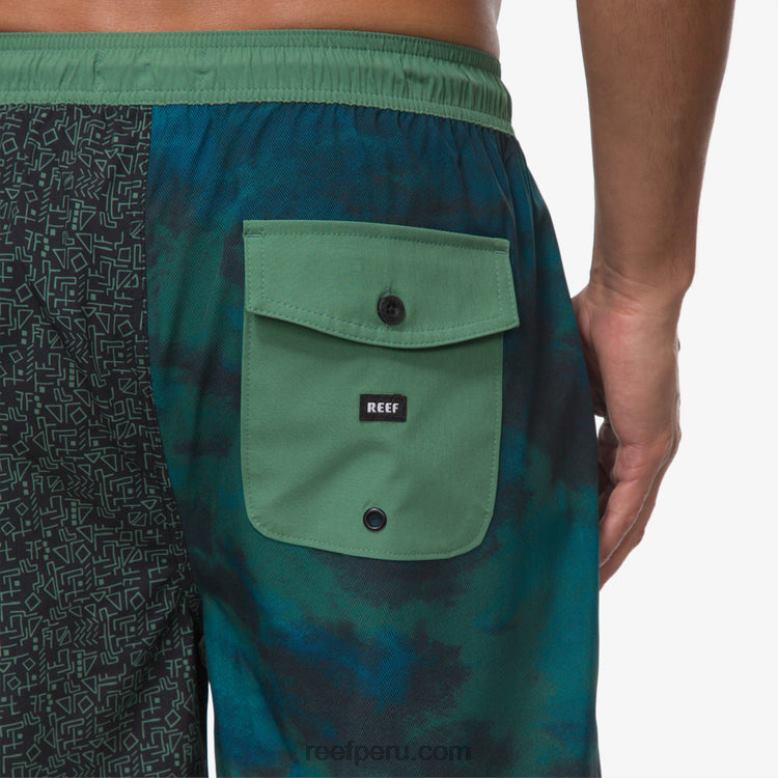 shorts de playa elliot con cintura elástica 17" hiedra oscura 0RZL2700 hombres Reef - Image 4
