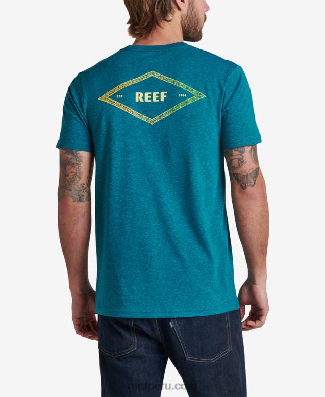 unir camiseta de manga corta brezo negro cian 0RZL2575 hombres Reef - Image 2