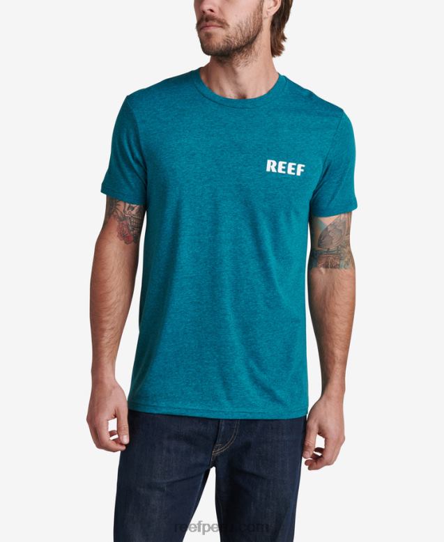 unir camiseta de manga corta brezo negro cian 0RZL2575 hombres Reef - Image 1