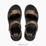 abanico de cuero baja marrón oscuro 0RZL2379 hombres Reef - Image 3