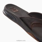 abanico de cuero marron oscuro 0RZL2336 hombres Reef - Image 3