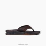 abanico de cuero marron oscuro 0RZL2336 hombres Reef - Image 6