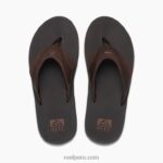 abanico de cuero marron oscuro 0RZL2336 hombres Reef - Image 7