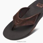 abanico de cuero marron oscuro 0RZL2336 hombres Reef - Image 9