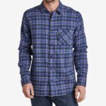 camisa de franela de manga larga kosma azul índigo 0RZL2650 hombres Reef